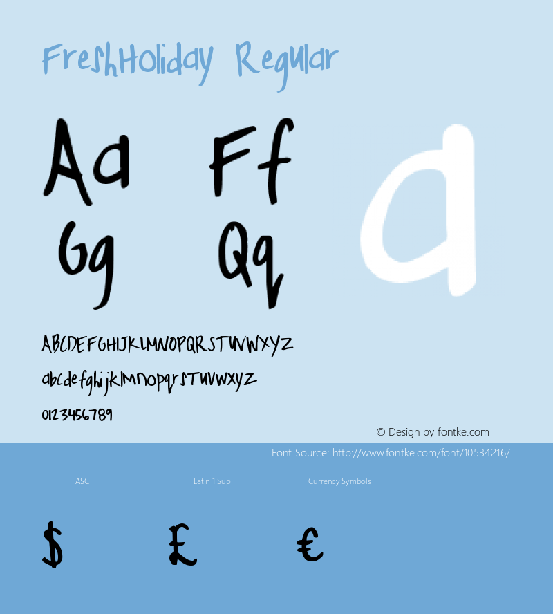 FreshHoliday Regular Version 1.00 December 24, 2013, initial release图片样张