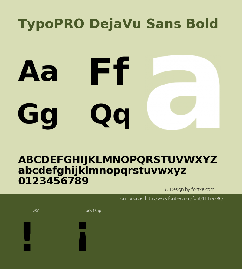 TypoPRO DejaVu Sans Bold Version 2.34图片样张