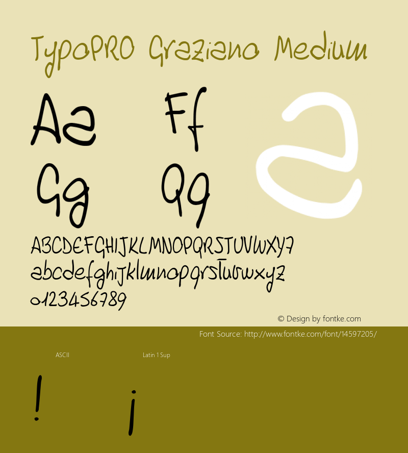 TypoPRO Graziano Medium Version 001.000图片样张