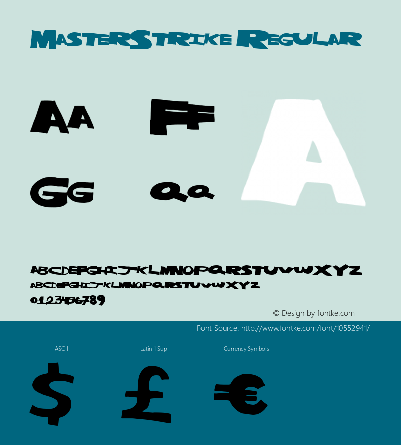 MasterStrike Regular Version 1.00 April 17, 2014, initial release图片样张