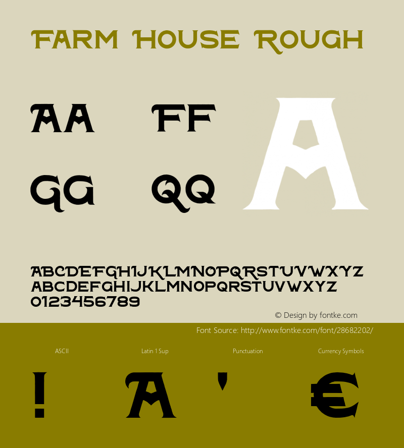 FarmHouseRough-Regular Version 1.00; January 28, 2019 | wf-rip DC20190205图片样张