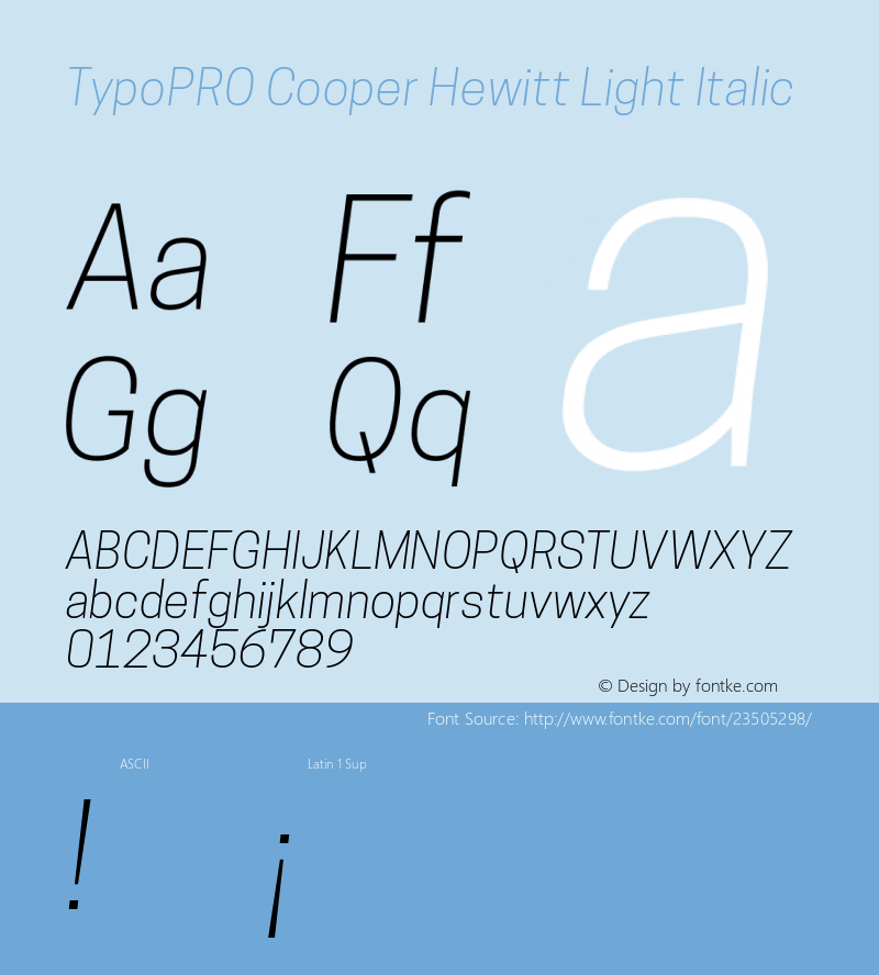 TypoPRO Cooper Hewitt 1.000图片样张