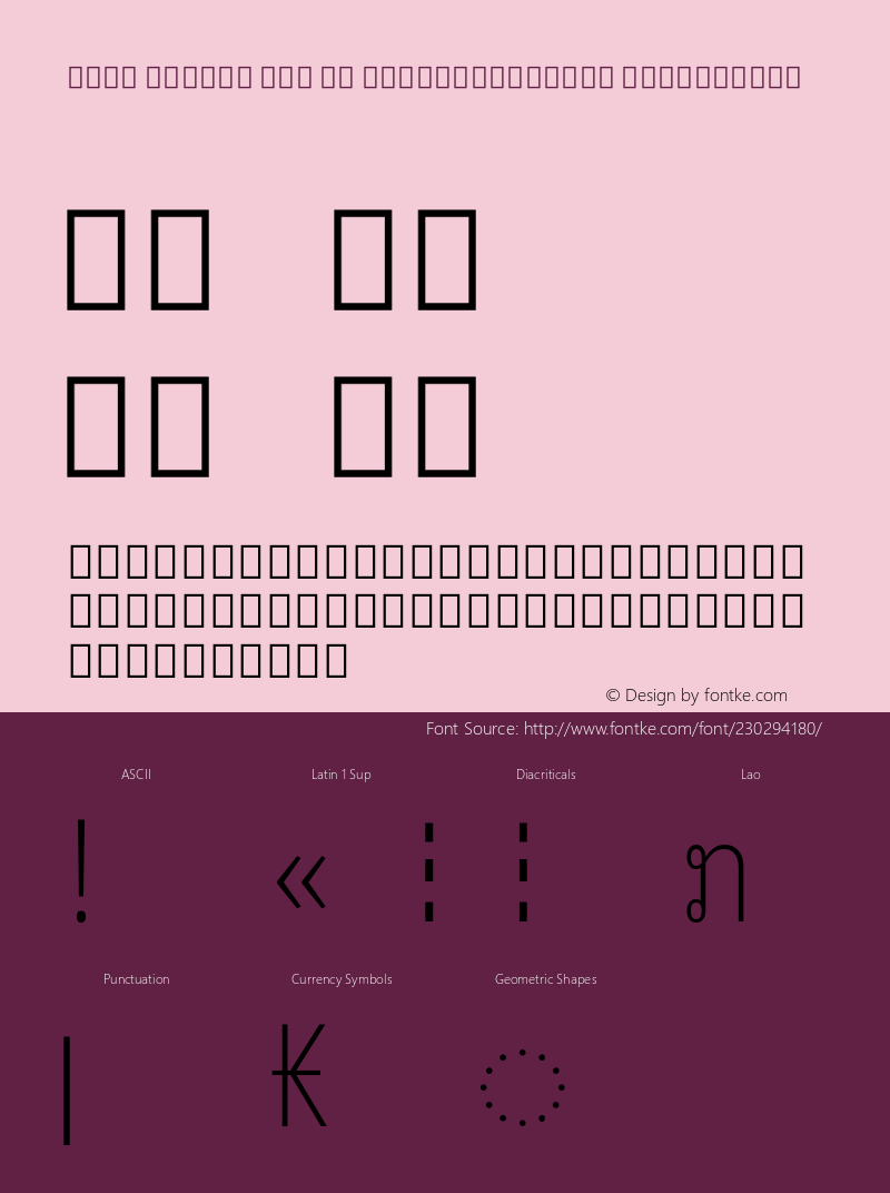 Noto Looped Lao UI ExtraCondensed ExtraLight Version 1.00; ttfautohint (v1.8) -l 8 -r 50 -G 200 -x 14 -D lao -f none -a qsq -X 