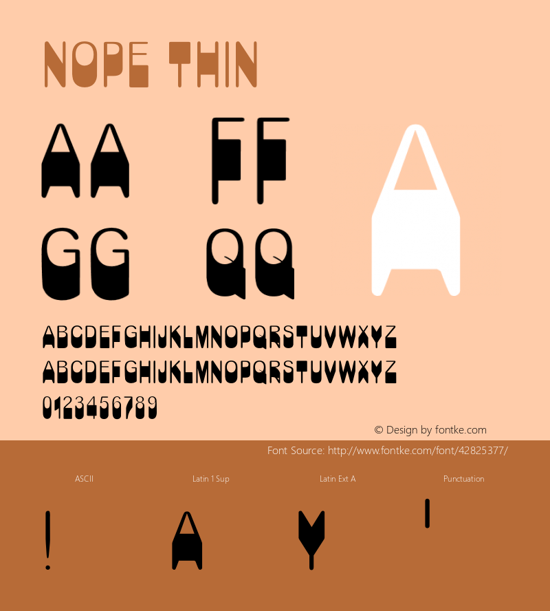 Nope Thin Version 1.002;Fontself Maker 3.3.0图片样张