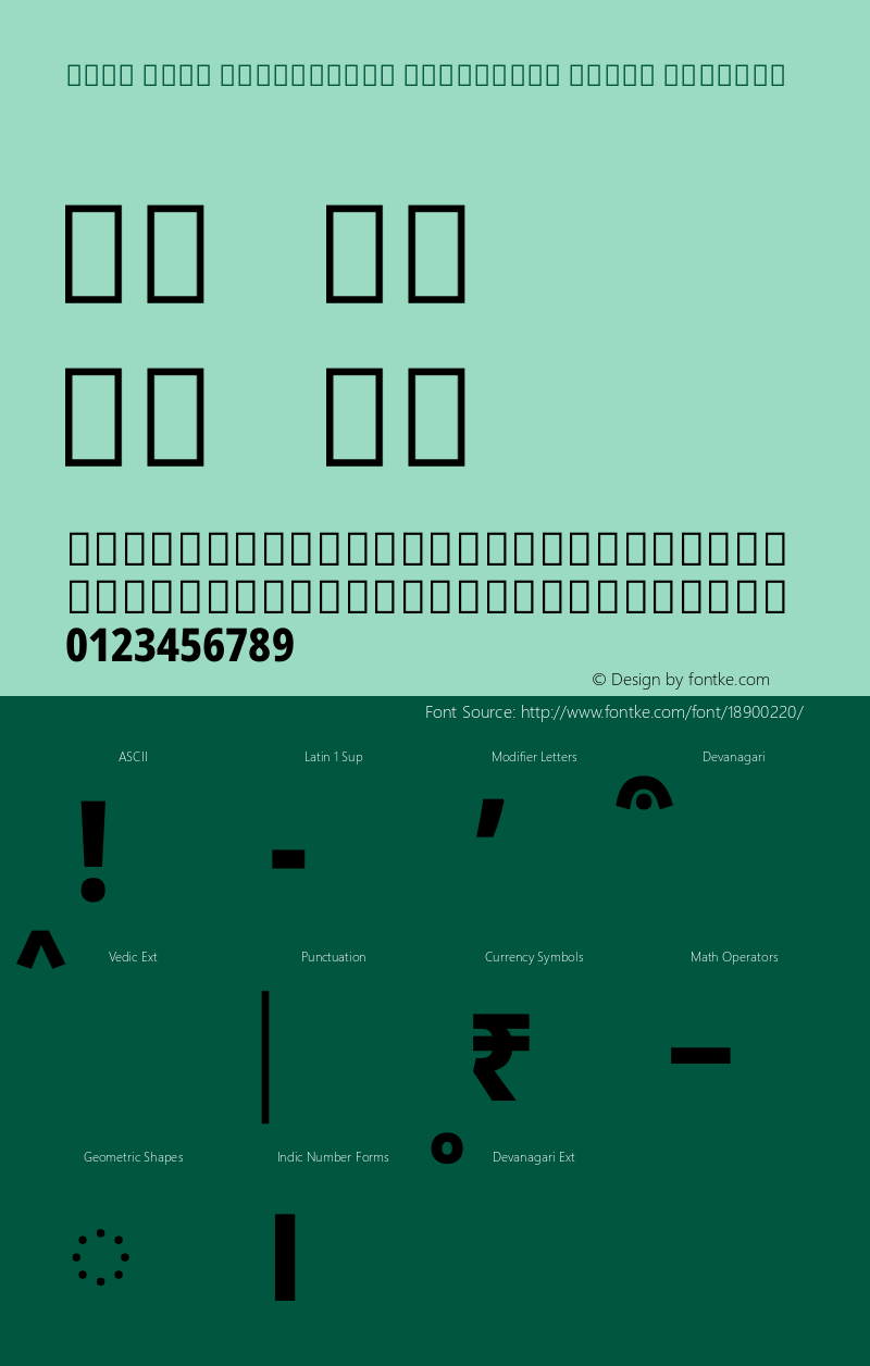 Noto Sans Devanagari Condensed Extra Regular Version 1.901图片样张