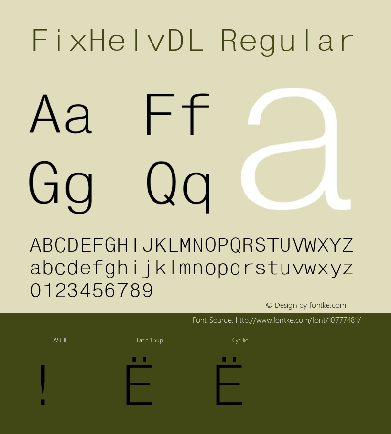 FixHelvDL Regular Unknown图片样张