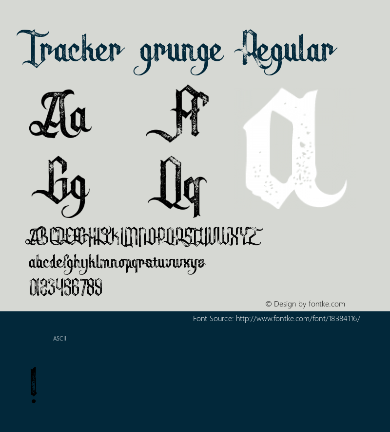 Tracker grunge Regular Version 1.000图片样张