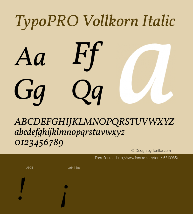 TypoPRO Vollkorn Italic Version 3.005;PS 003.005;hotconv 1.0.70;makeotf.lib2.5.58329图片样张