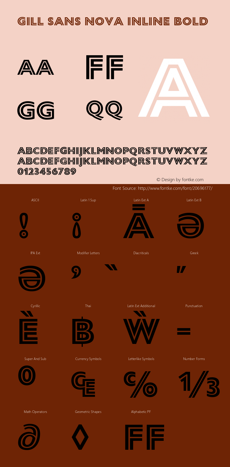 Gill Sans Nova Inline Bold Version 1.00图片样张