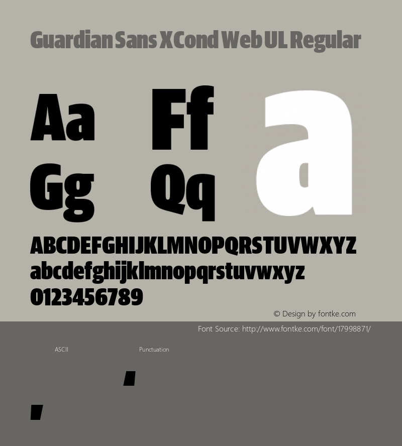 Guardian Sans XCond Web UL Regular Version 1.1 2012图片样张