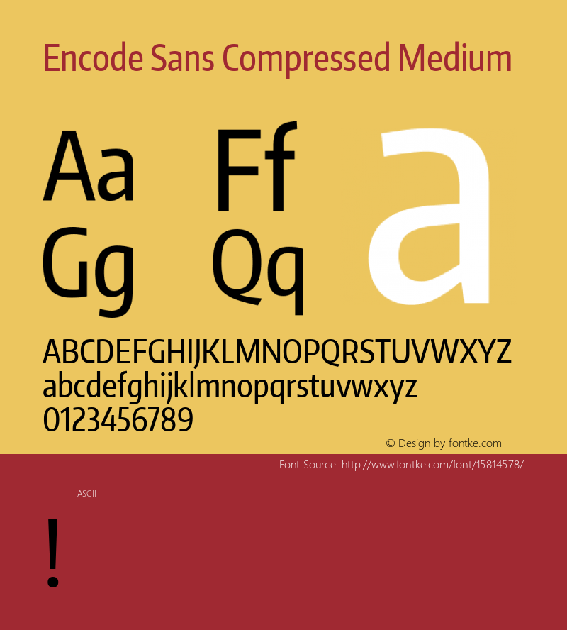 Encode Sans Compressed Medium Version 1.000; ttfautohint (v1.4.1)图片样张