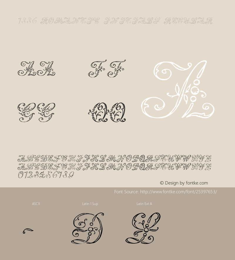 1886 Romantic Initials Version 1.00图片样张