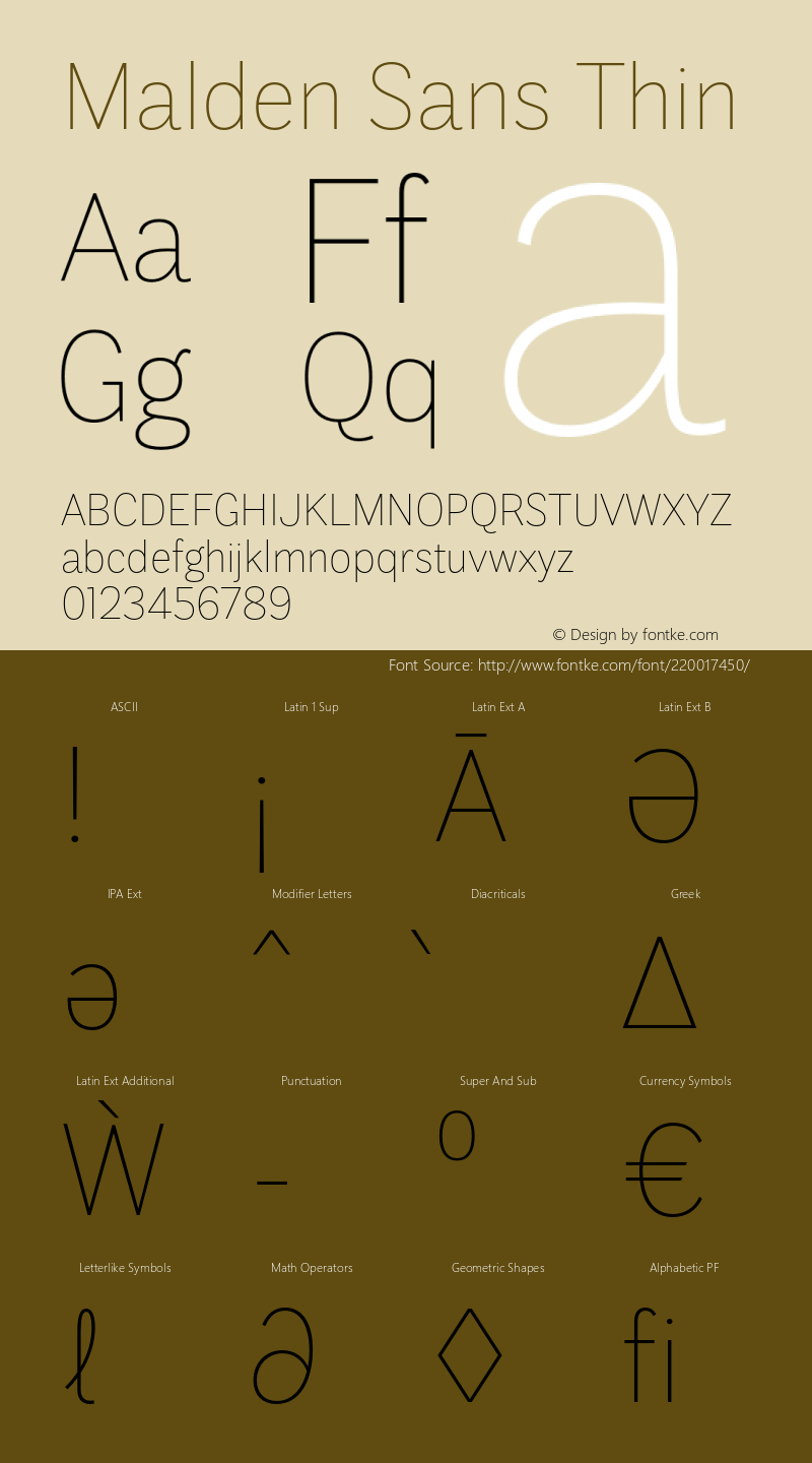 Malden Sans Thin Version 1.00, build 14, s3图片样张