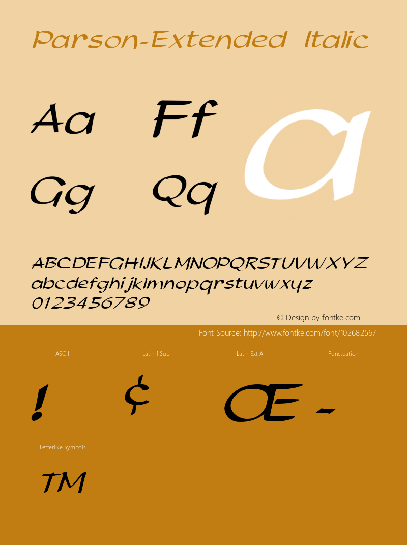 Parson-Extended Italic 1.0/1995: 2.0/2001图片样张