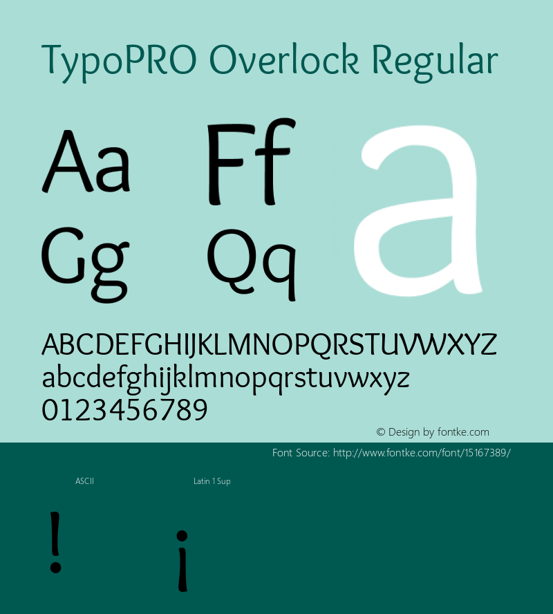 TypoPRO Overlock Regular Version 1.001图片样张