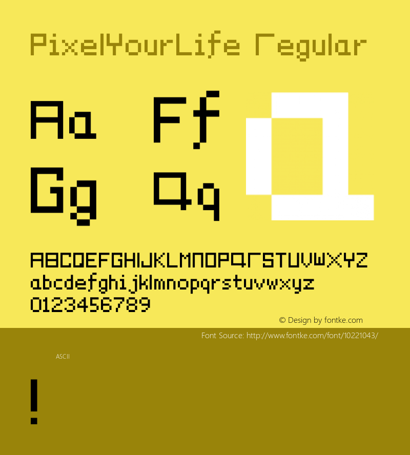 PixelYourLife Regular 1.0图片样张