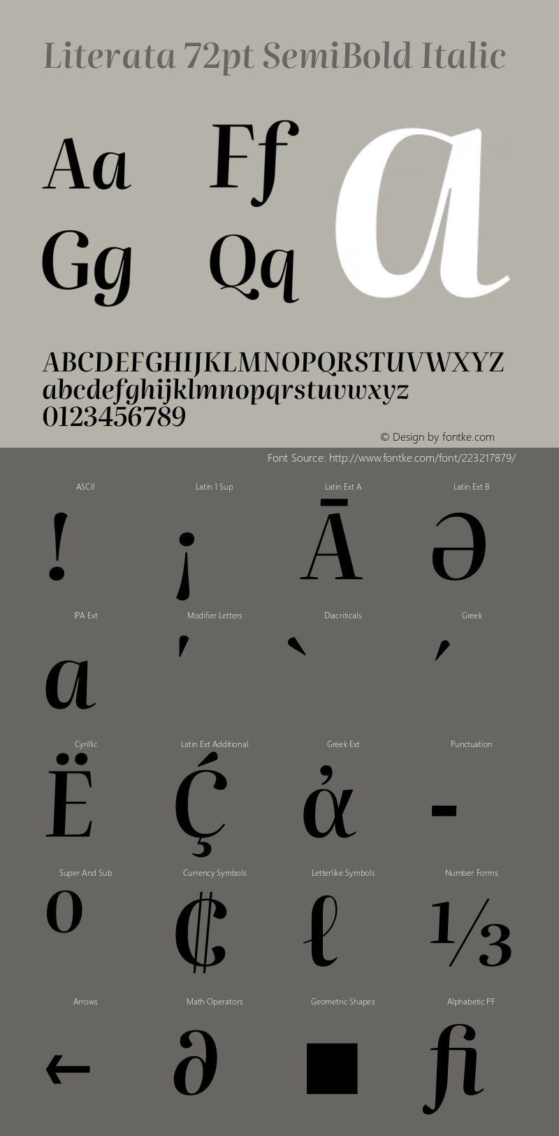 Literata 72pt SemiBold Italic Version 3.002图片样张