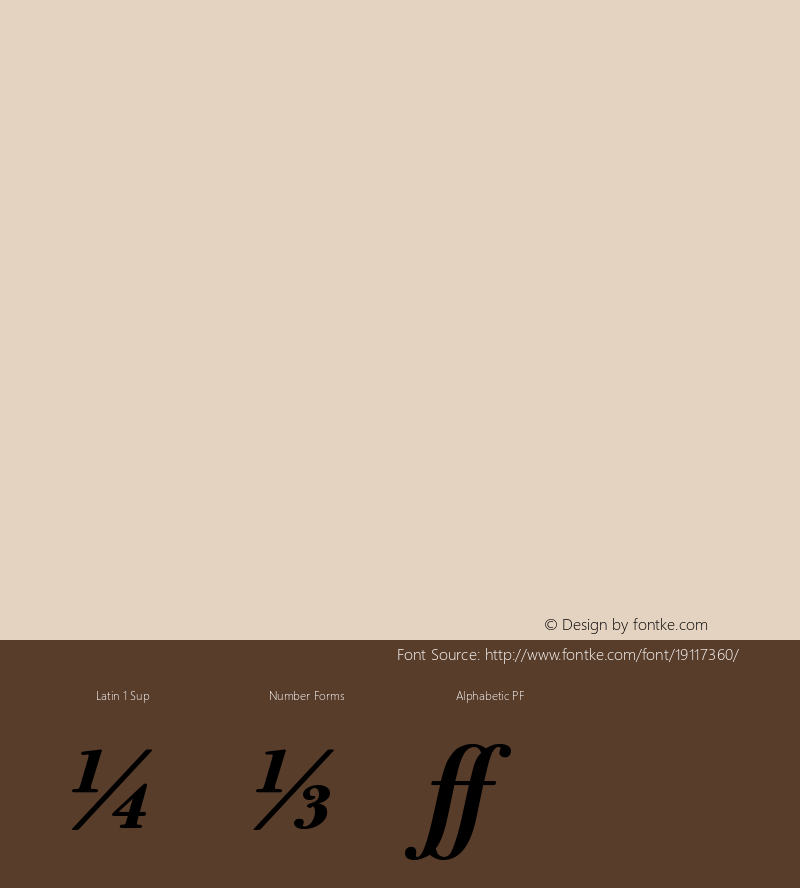 Bulmer MT Bold Italic Display Alt Version 001.005图片样张