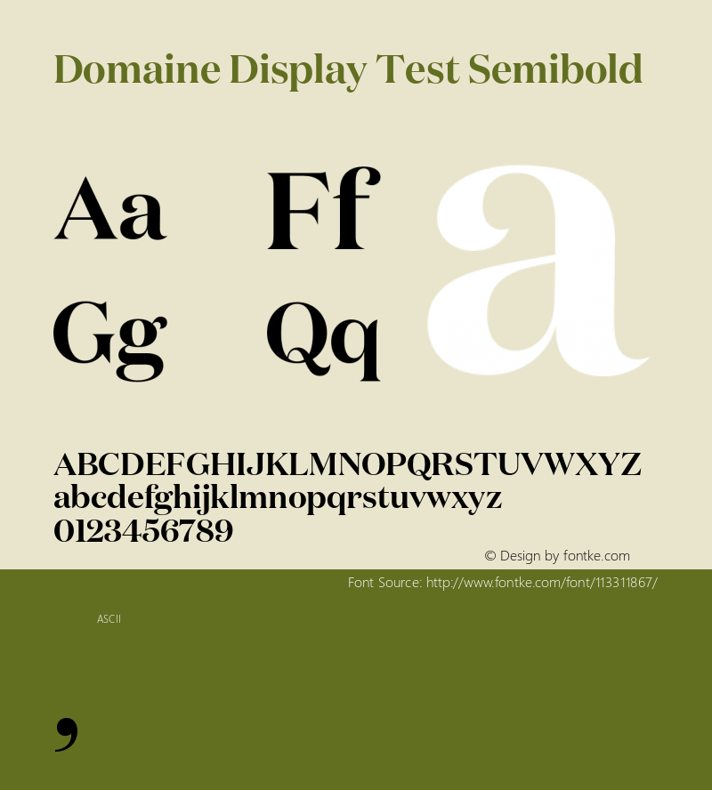 DomaineDisplay-SemiboldTest Version 1.004;PS 1.000;hotconv 16.6.54;makeotf.lib2.5.65590;0图片样张