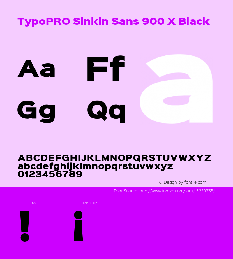 TypoPRO Sinkin Sans 900 X Black Sinkin Sans (version 1.0)  by Keith Bates   •   © 2014   www.k-type.com图片样张