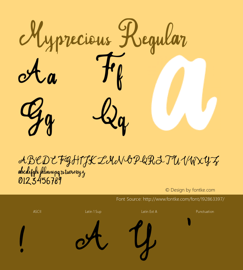 Myprecious Version 1.004;Fontself Maker 3.5.4图片样张