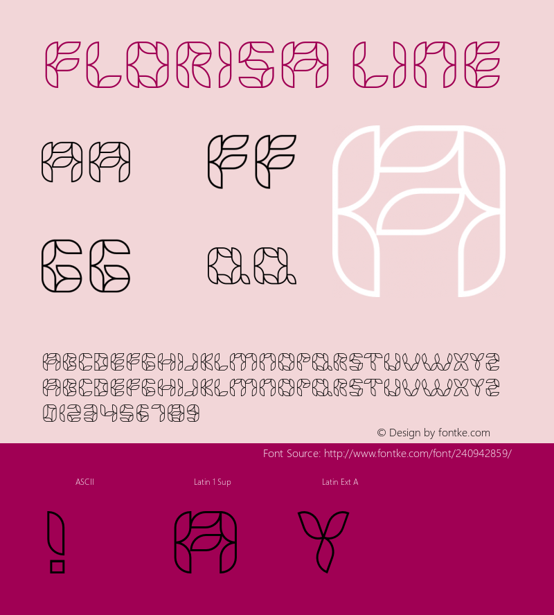 Florisa Line Version 1.003;Fontself Maker 3.5.7图片样张