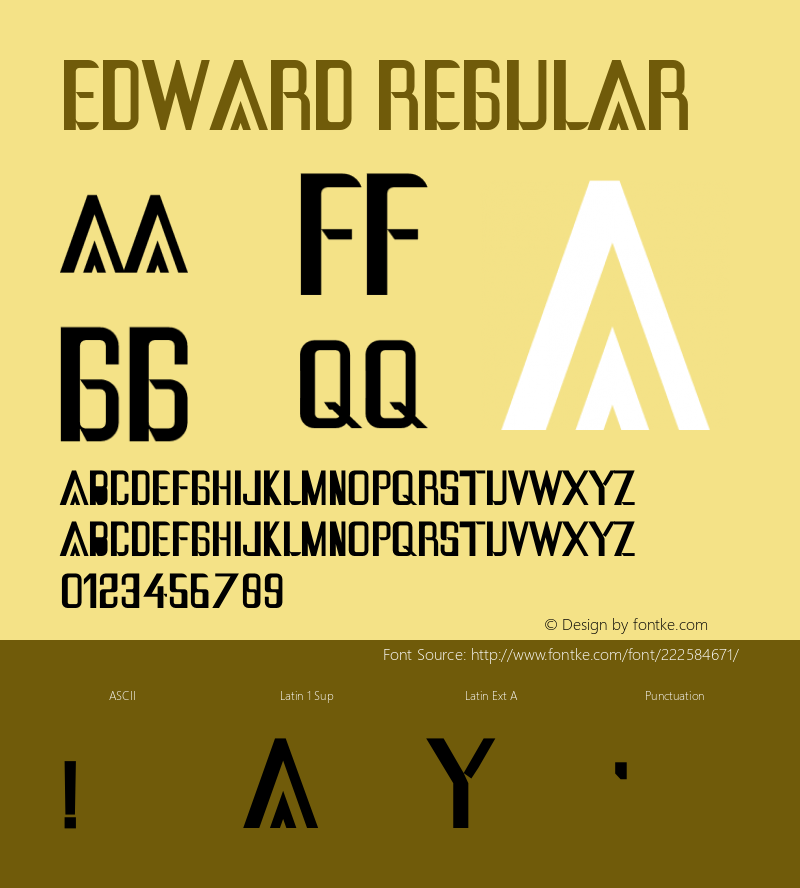 Edward Version 1.001;Fontself Maker 3.5.7图片样张