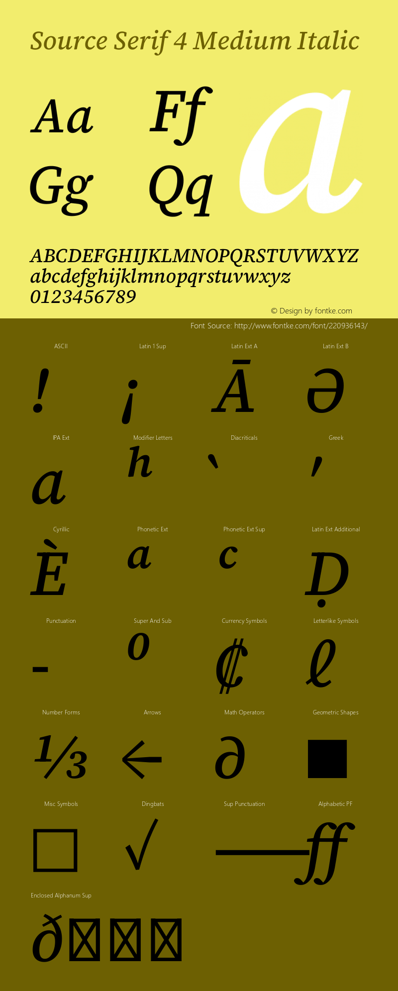 Source Serif 4 Medium Italic Version 4.004;hotconv 1.0.116;makeotfexe 2.5.65601图片样张