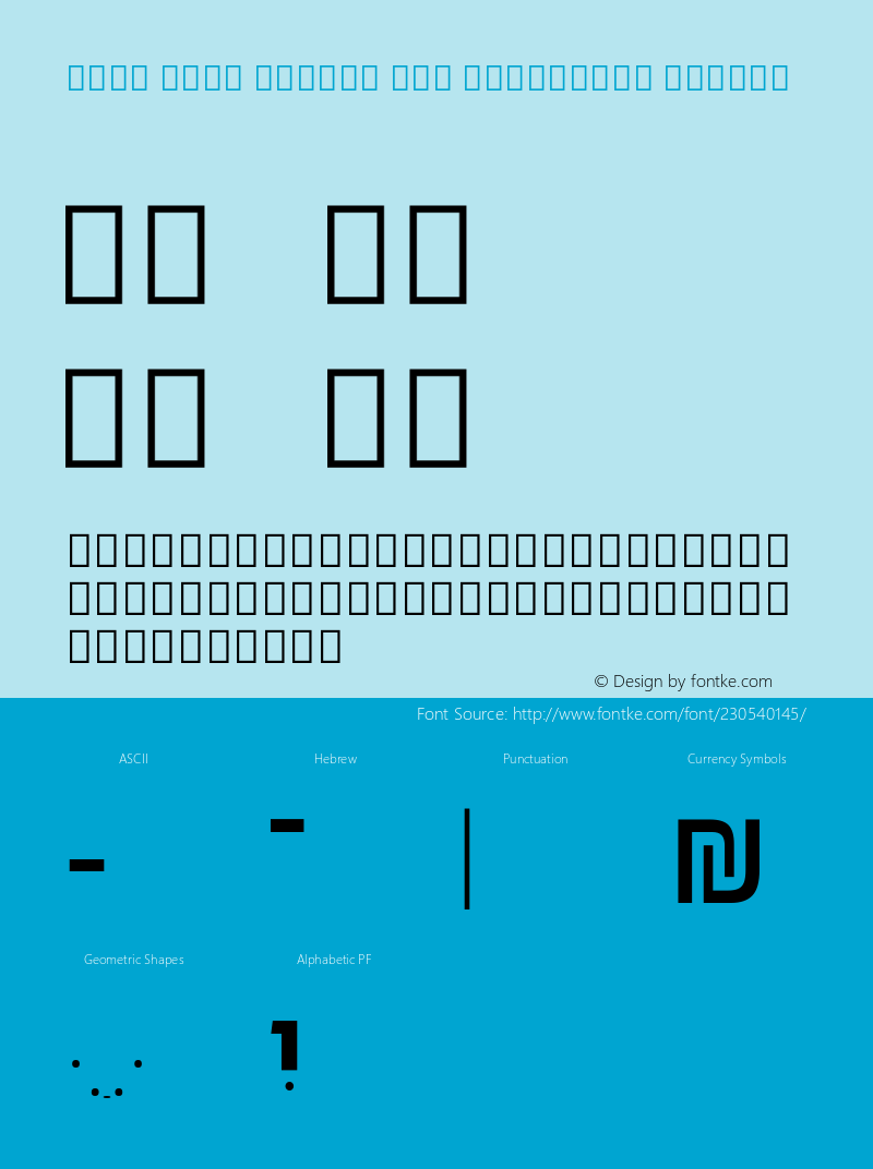 Noto Sans Hebrew New Condensed Medium Version 3.001; ttfautohint (v1.8) -l 8 -r 50 -G 200 -x 14 -D hebr -f none -a qsq -X 