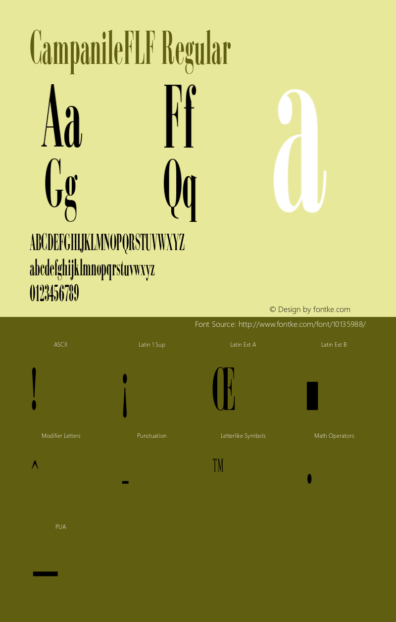 CampanileFLF Regular 1.0图片样张