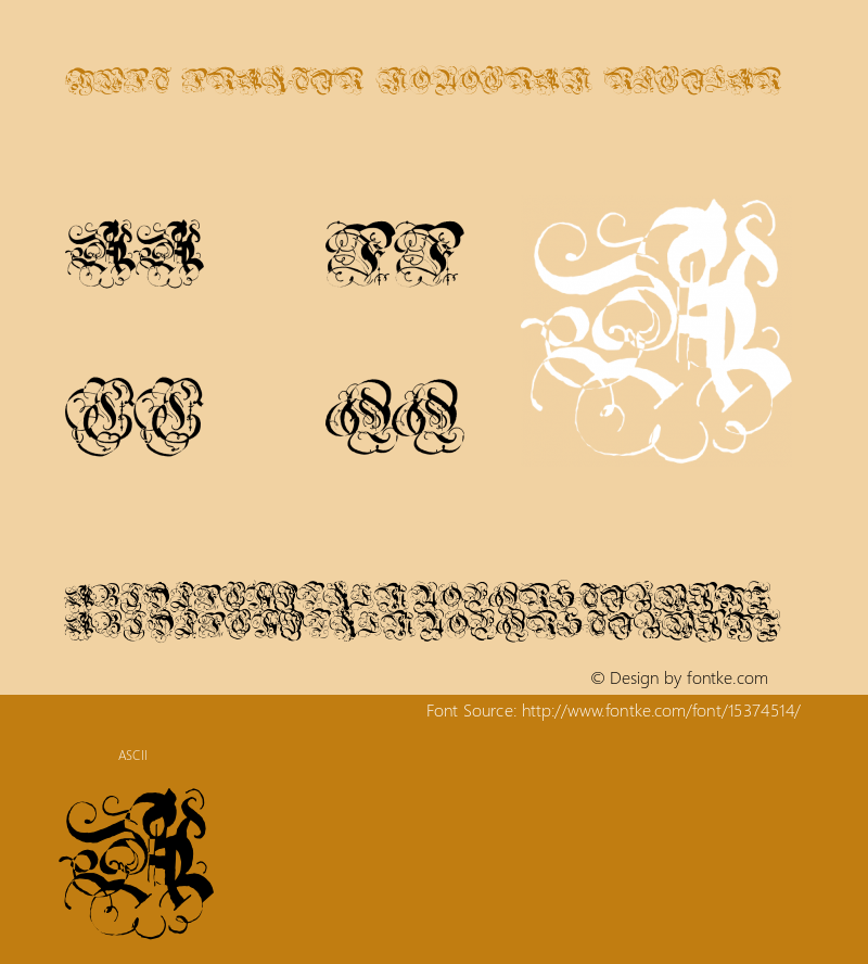 YWFT Fraktur Monogram Regular Version 1.000;PS 001.001;hotconv 1.0.56图片样张