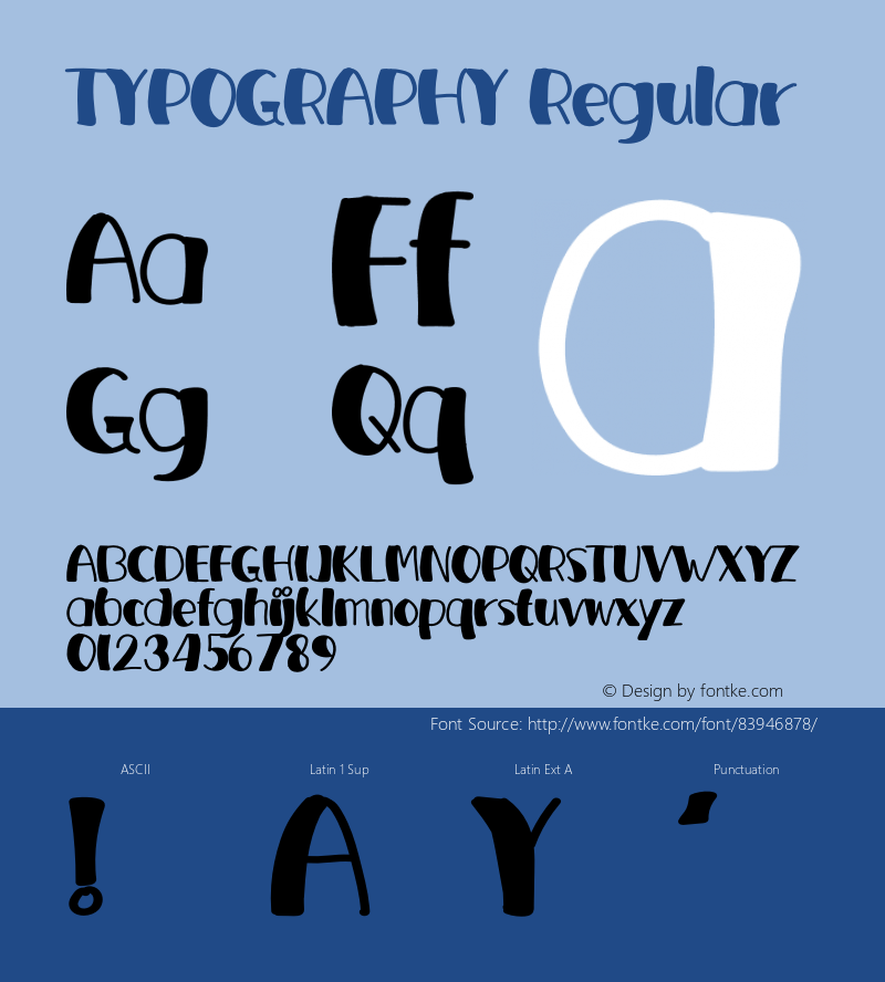TYPOGRAPHY Version 1.004;Fontself Maker 3.5.1图片样张