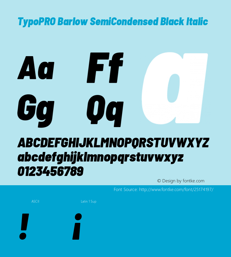 TypoPRO Barlow Semi Condensed Black Italic Version 1.301图片样张