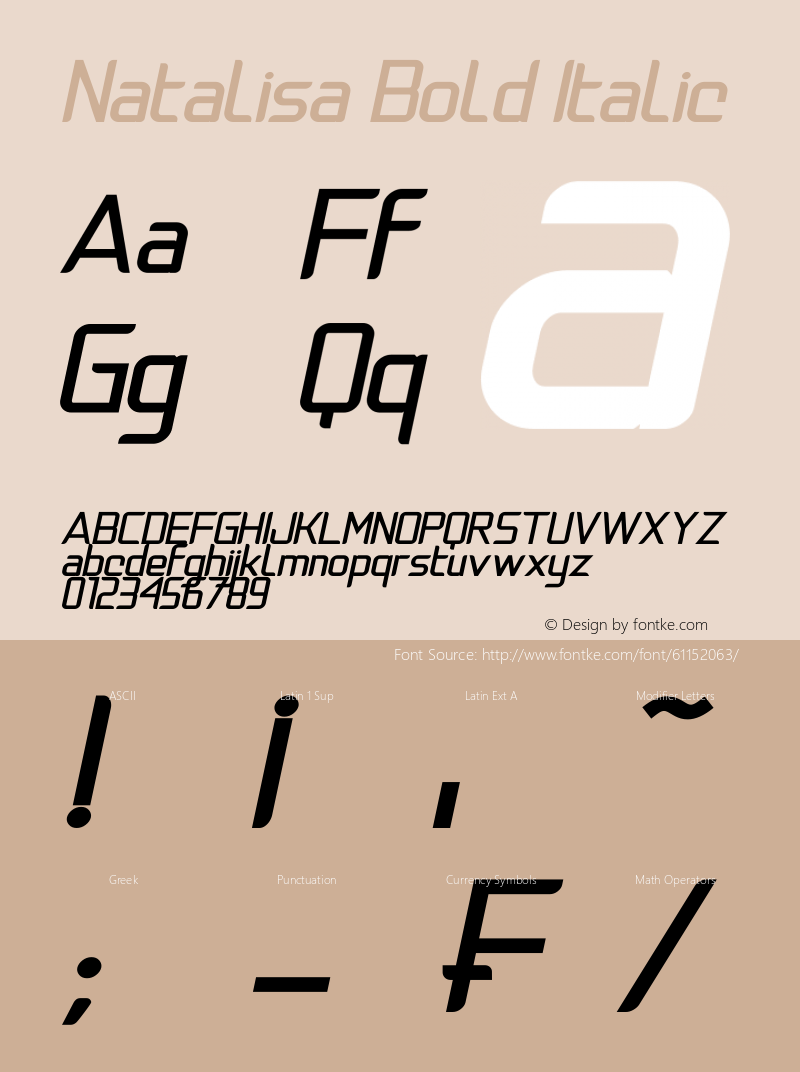 Natalisa Bold Italic Version 1.00;April 7, 2020;FontCreator 13.0.0.2613 64-bit图片样张