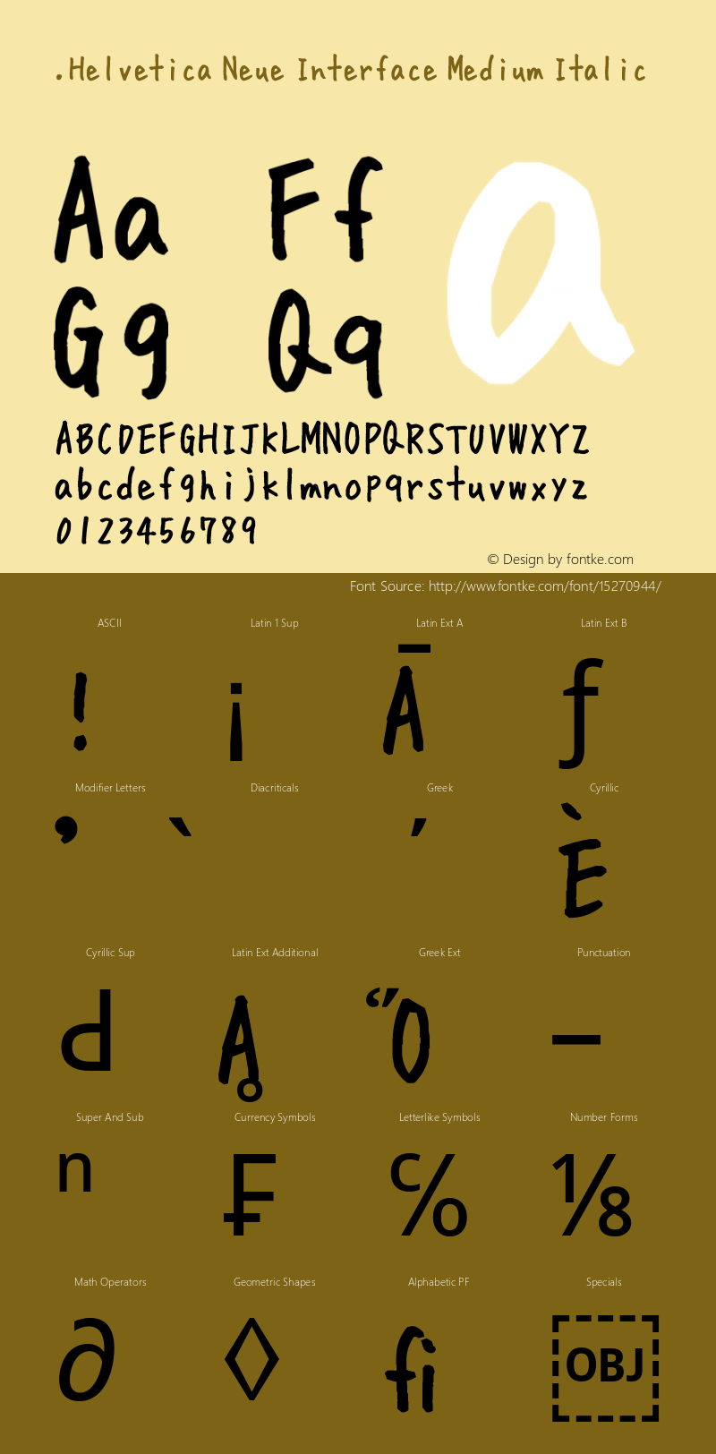 .Helvetica Neue Interface Medium Italic 10.0d35e1图片样张