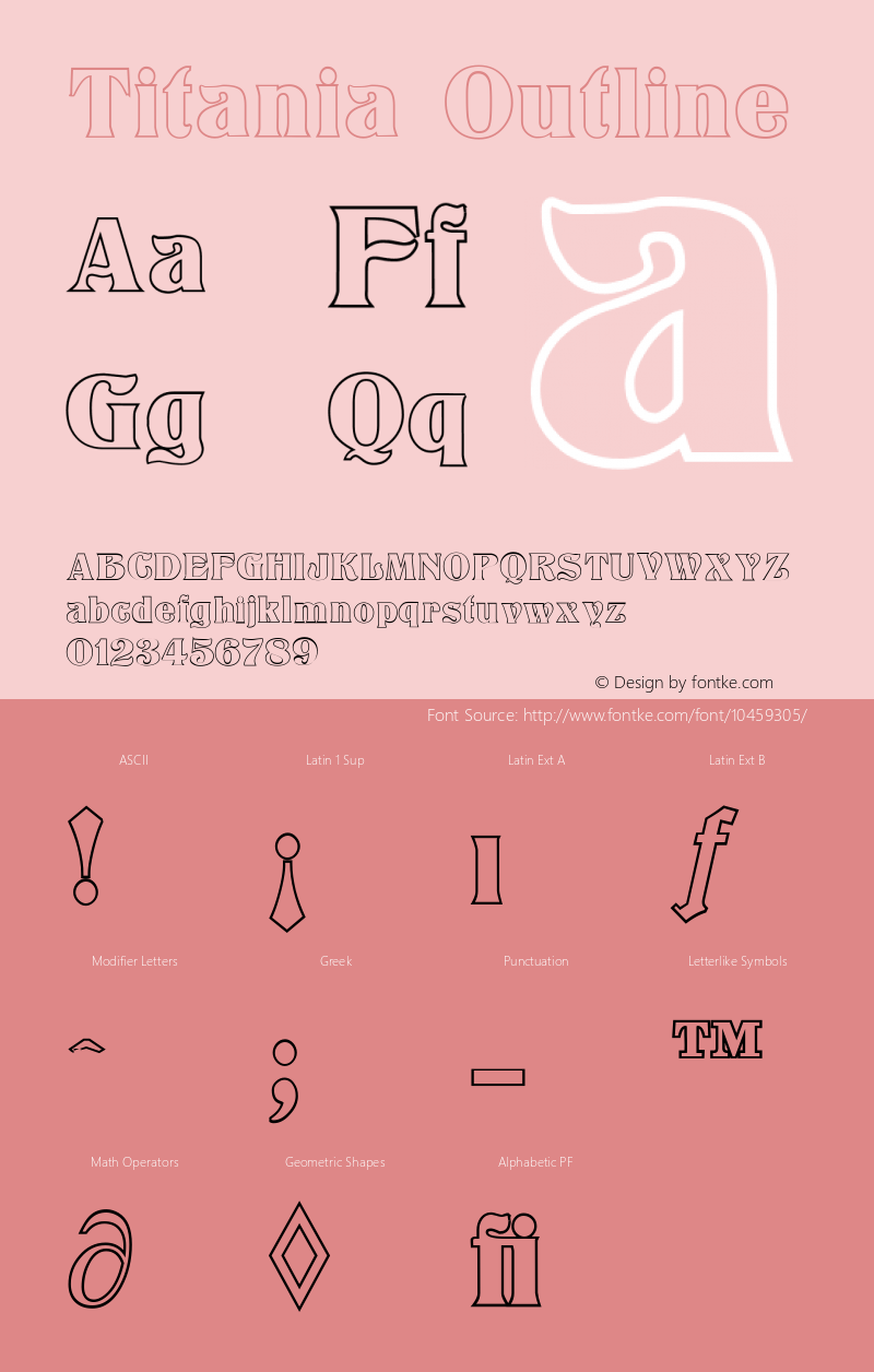 Titania Outline Version 1.3; 2001图片样张