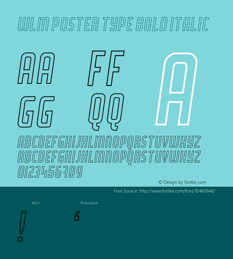WLM Poster Type Bold Italic Version 1.0图片样张