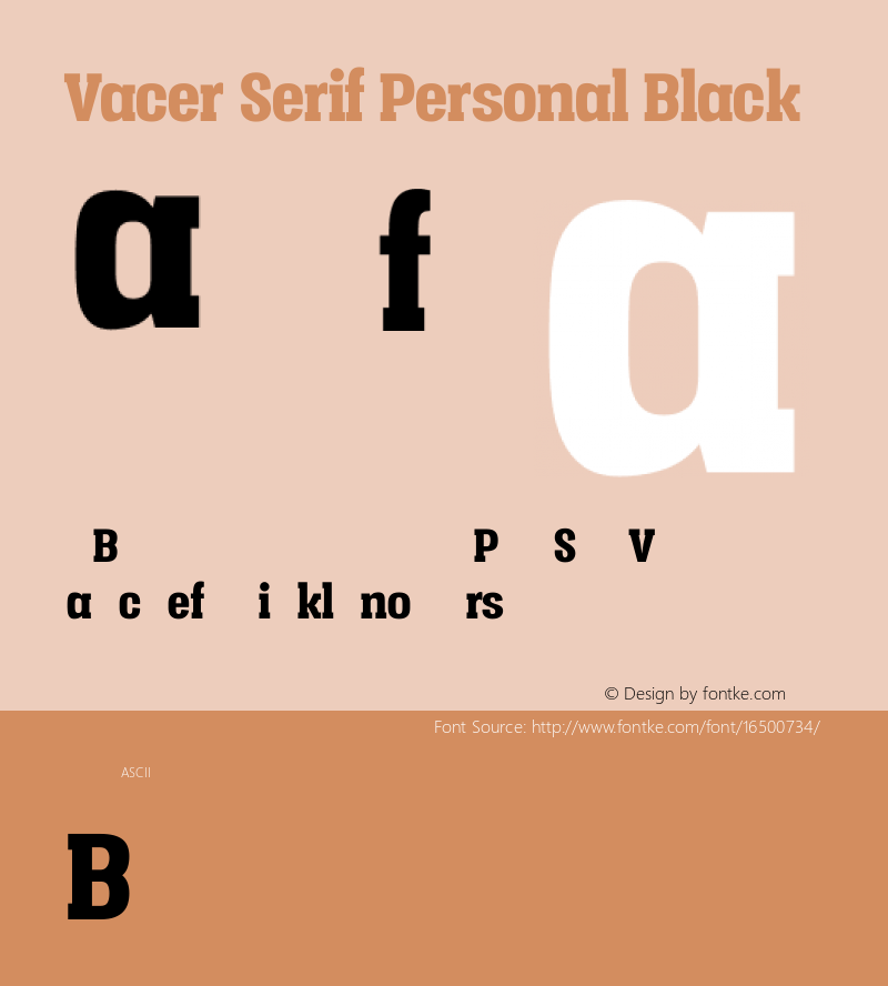 Vacer Serif Personal Black Version 1.000图片样张