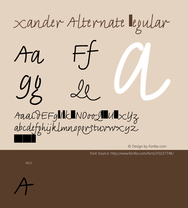 Xander Alternate Regular Version 1.00图片样张