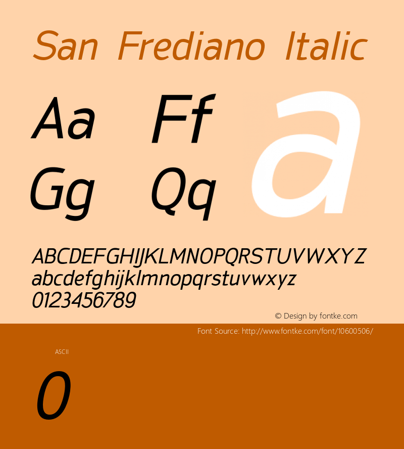 San Frediano Italic Version 1.000图片样张
