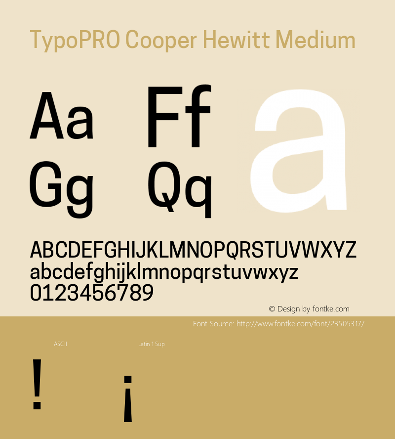 TypoPRO Cooper Hewitt 1.000图片样张