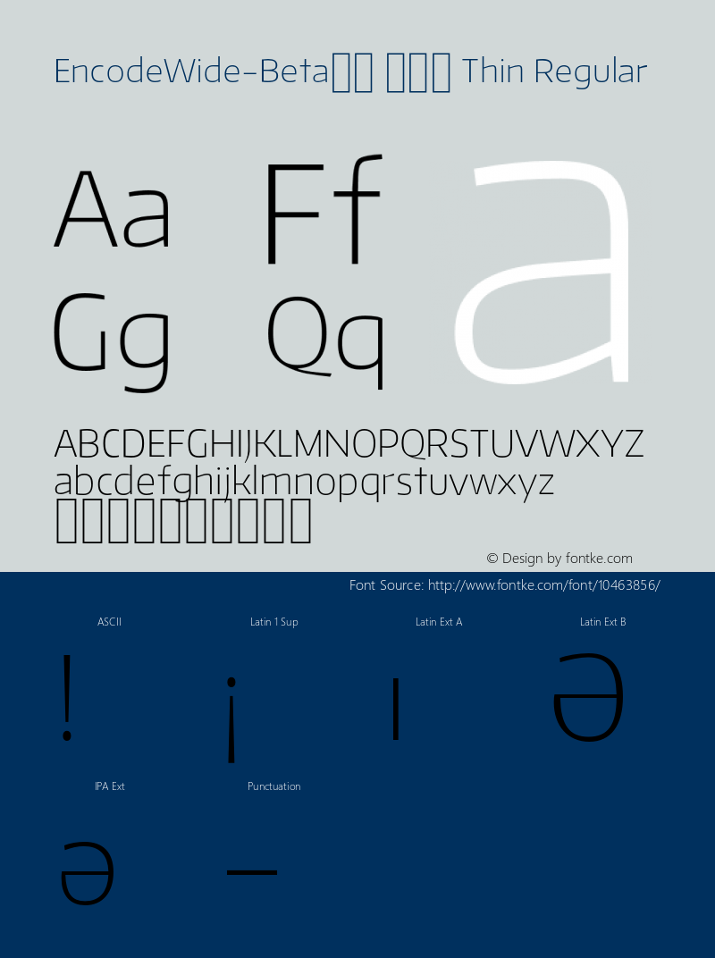 EncodeWide-Beta36 100 Thin Regular Version 1.001;PS 001.001;hotconv 1.0.70;makeotf.lib2.5.58329 DEVELOPMENT图片样张