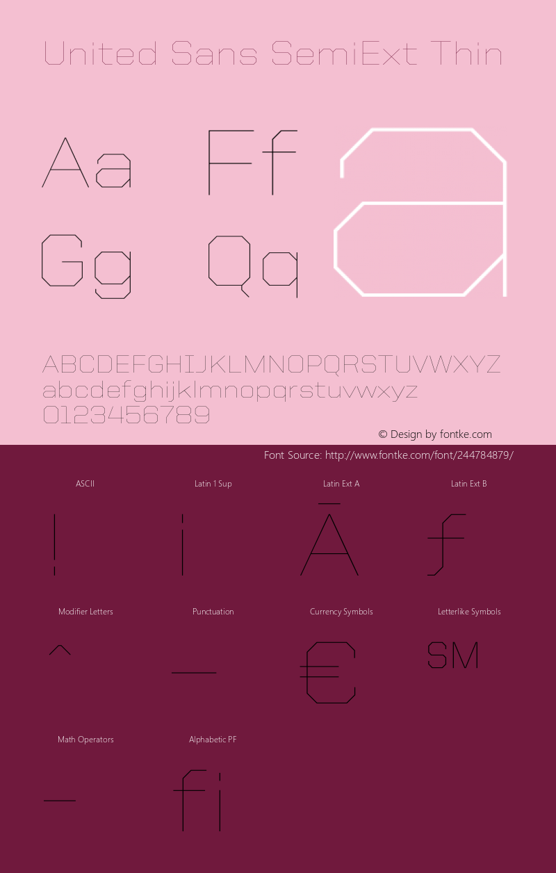 UnitedSansSemiExt-Thin Version 1.101;PS 001.001;hotconv 1.0.38图片样张