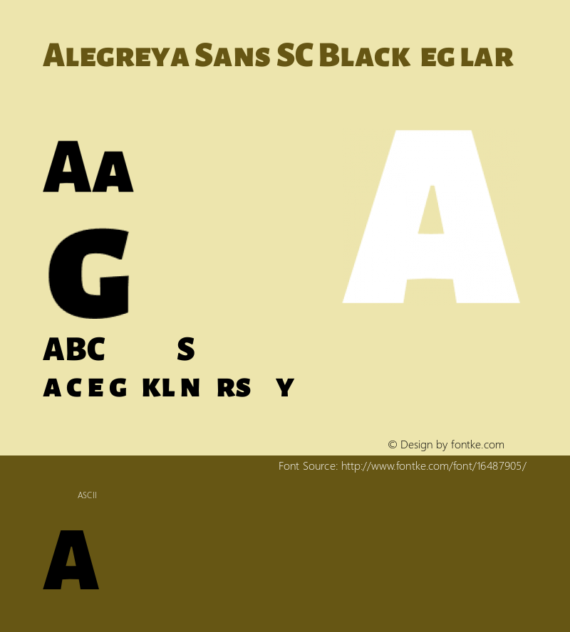 Alegreya Sans SC Black Regular Version 1.000;PS 001.000;hotconv 1.0.70;makeotf.lib2.5.58329 DEVELOPMENT; ttfautohint (v0.97) -l 8 -r 50 -G 200 -x 17 -f dflt -w G -W图片样张