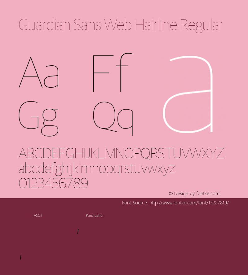 Guardian Sans Web Hairline Regular Version 001.002 2009图片样张