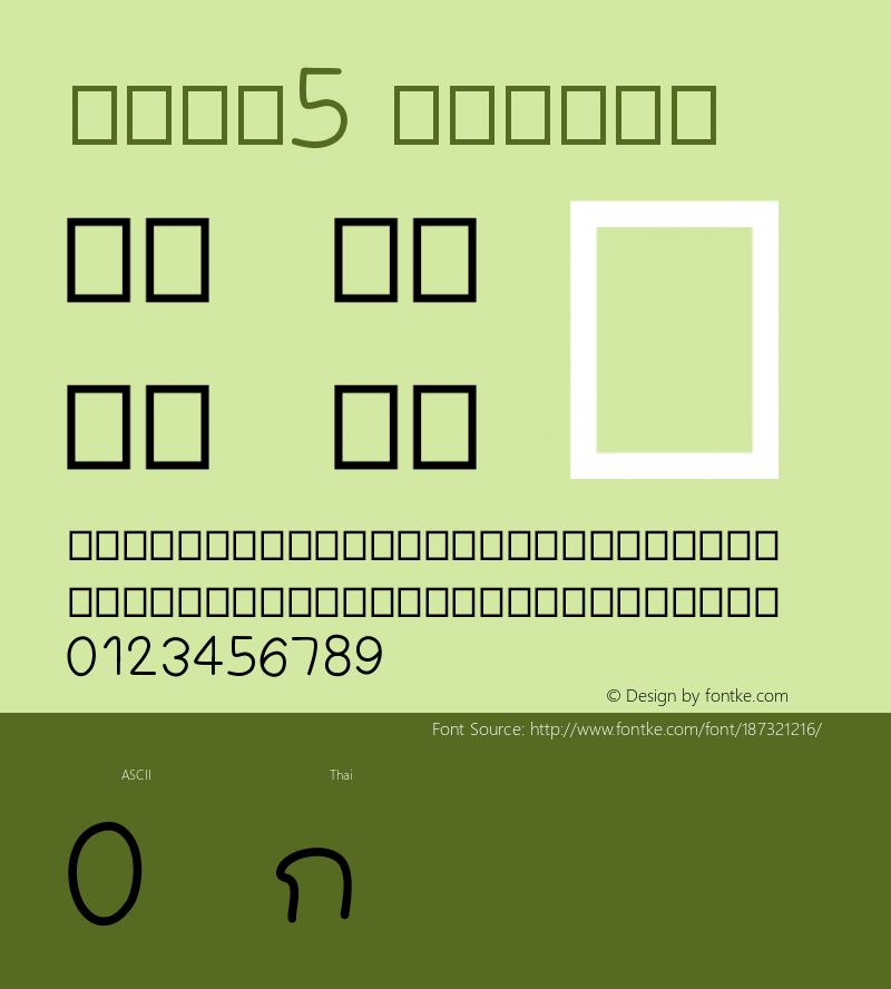 font5 Version 001.000图片样张