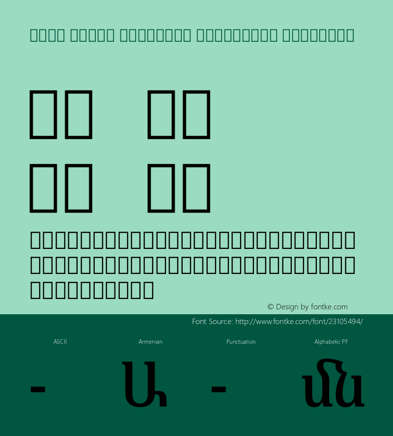 Noto Serif Armenian Condensed SemiBold Version 1.901图片样张