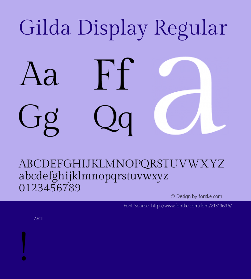 Gilda Display Regular 图片样张