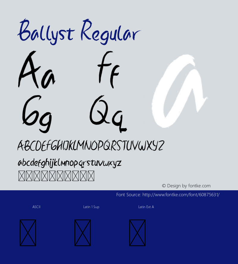 BallystRegular Version 1.007;Fontself Maker 3.5.1图片样张