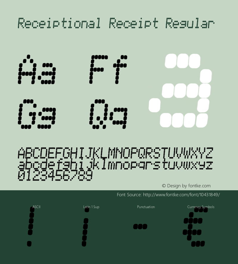 Receiptional Receipt Regular v1.1 - 4/20/2012图片样张